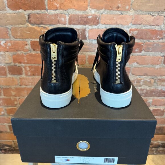 Buscemi 140MM High-Top – Black/White Leather (Size 41 / US 8) - Picture 3 of 8